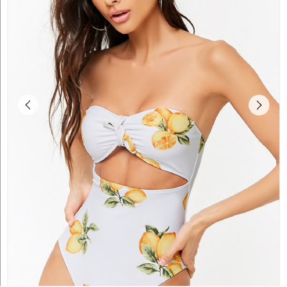 Forever 21 For Love of Lemons one piece swimsuit - Picture 1 of 3